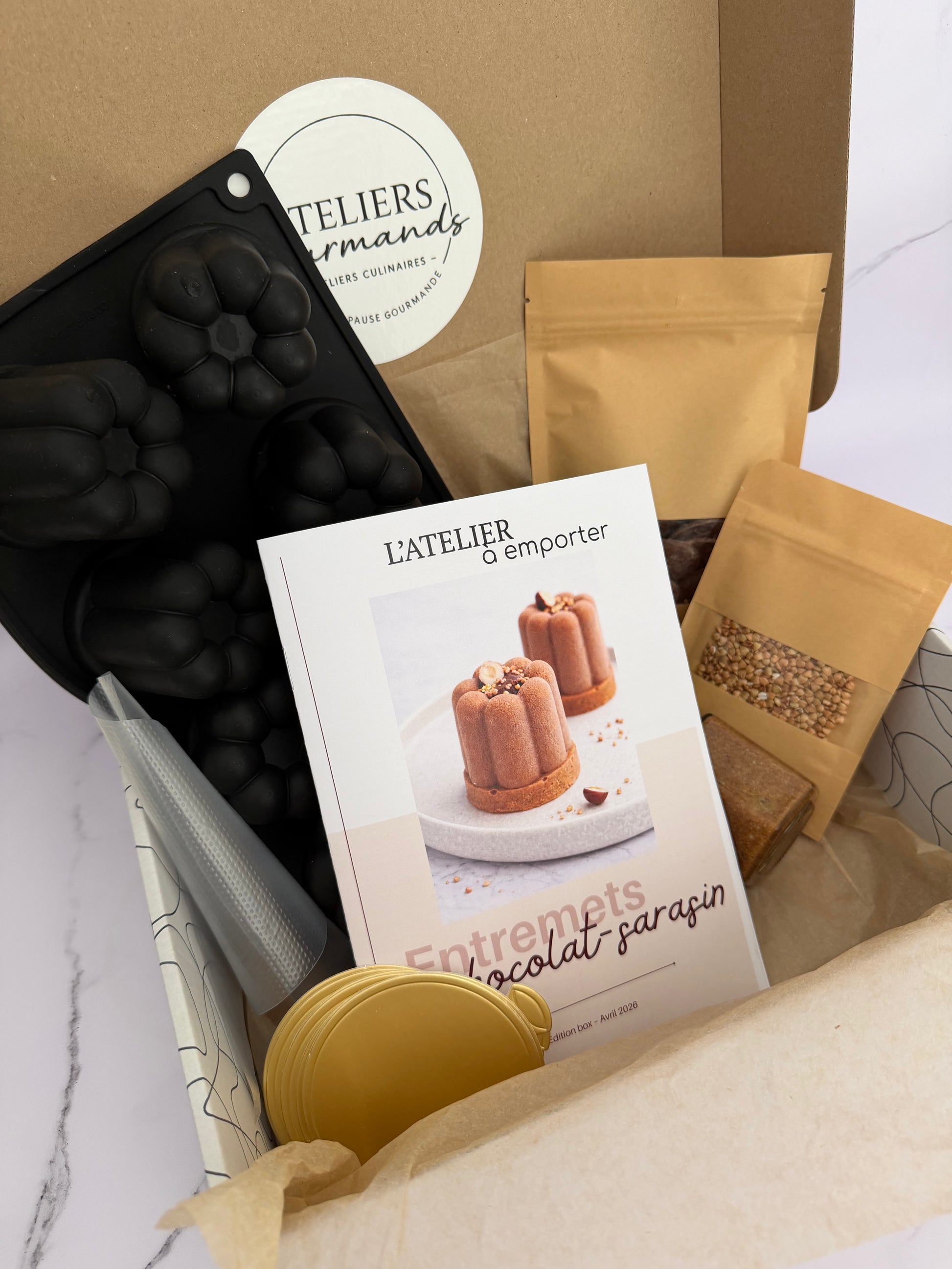 Contenu box pâtisserie entremets chocolat sarrasin avril 2026